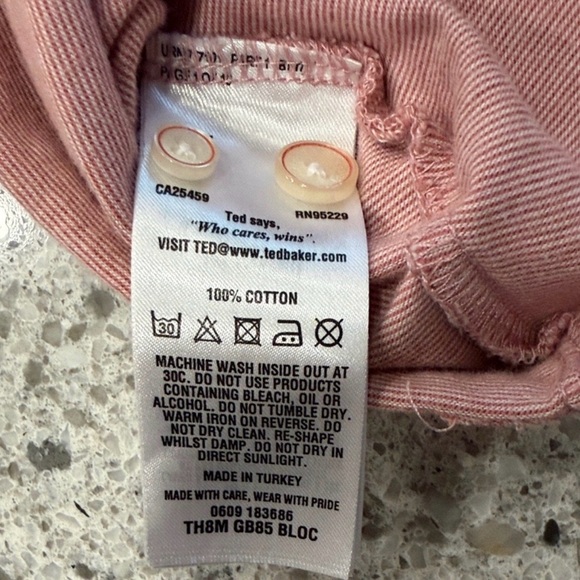 Ted Baker Pink Polo Shirt Size 6 (XL) - Picture 6 of 6